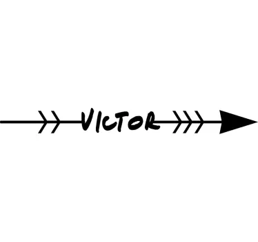 Personalized Arrow Direction quote sticker - TenStickers