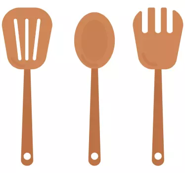 Kitchen Tool Silhouettes utensil sticker - TenStickers