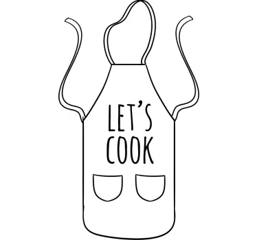 let's cook cooking utensils kitchen stickers - TenStickers