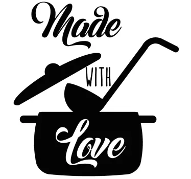 Kitchen made with love kitchen stickers - TenStickers
