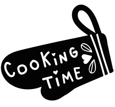 Cooking time kitchen quotes kitchen stickers - TenStickers