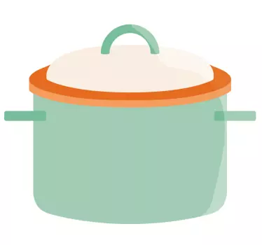 Cooking Pot Illustration cuisine wall sticker - TenStickers