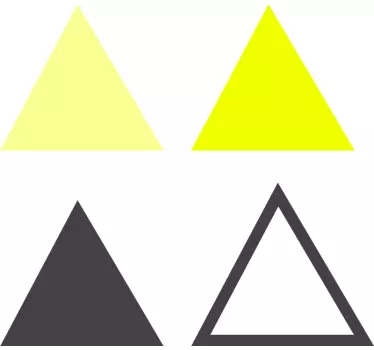 Pack of 20 yellow and black triangles baby wall sticker - TenStickers
