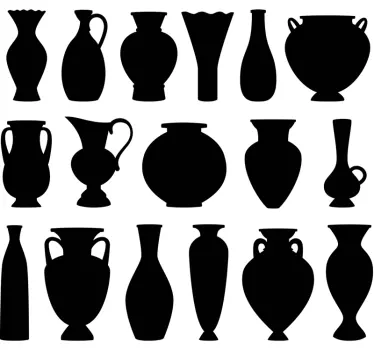 Set of Greek vases object wall sticker - TenStickers