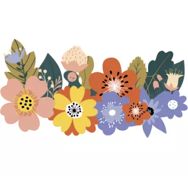 Spring meadow flower wall decal - TenStickers