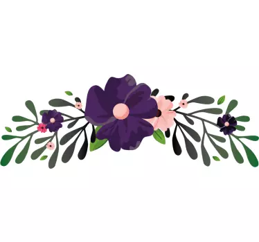 Wild field flowers ornament flower wall decal - TenStickers