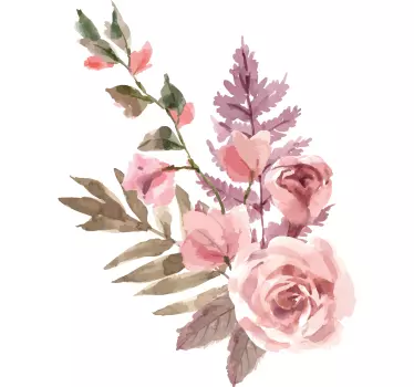 Watercolor floral composition flower wall decor - TenStickers