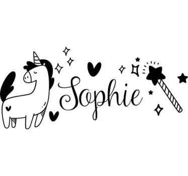 Unicorn magic design wall stickers for kid - TenStickers