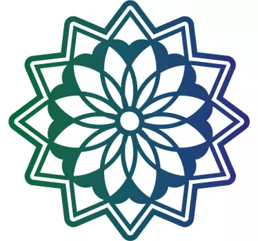 Lotus flower mandala floral wall decal - TenStickers