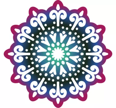 Dotted wishes mandala floral wall decal - TenStickers