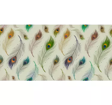 Peacock feathers decals for furniture - TenStickers