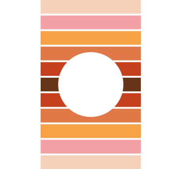 70's sun window decal - TenStickers