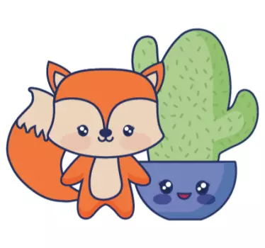 Wall stickers for kid cute fox friend - TenStickers