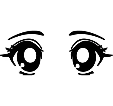 Girl anime eyes character wall decal - TenStickers