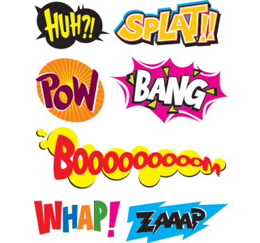 Onomatopoeia Kids Sticker - TenStickers