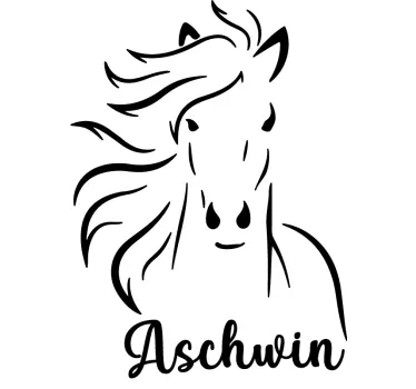 Stylized Horse Silhouette wall sticker - TenStickers
