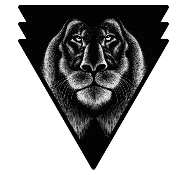 Majestic Lion Emblem wild animal sticker - TenStickers