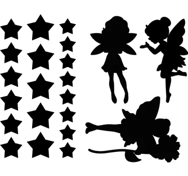 Shining stars fairy dust angel sticker - TenStickers
