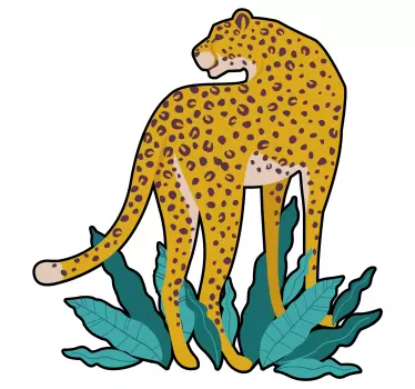 Leopard retro wall stickers - TenStickers