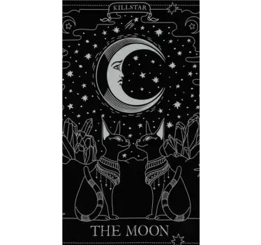 Cats by a moon iPhone decal - TenStickers