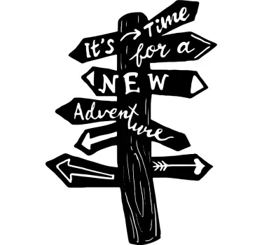 Travel sign retro wall decal - TenStickers