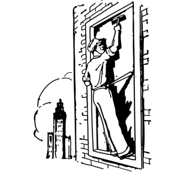 City Window Cleaner Wall Sticker - TenStickers