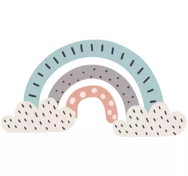 Tricolour nordic rainbow fairy tale wall sticker - TenStickers