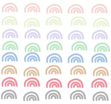Pastel Rainbow Pattern wall stickers for kid - TenStickers