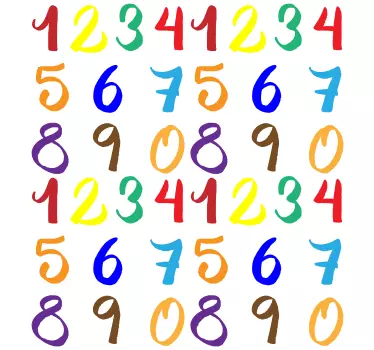Numbers Confetti educational decal - TenStickers