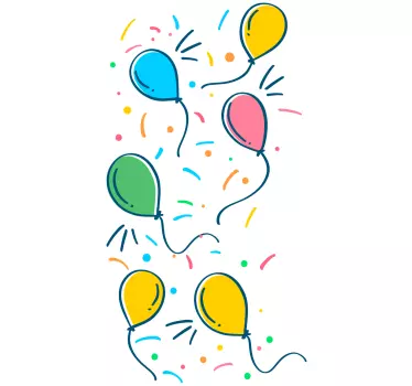 Colorful Balloon Design wall stickers for kid - TenStickers