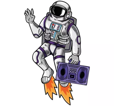 Cosmic sound space decal - TenStickers