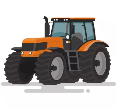 Orange tractors toy decal - TenStickers