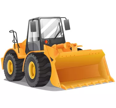 Bulldozer Construction Vehicle object sticker - TenStickers