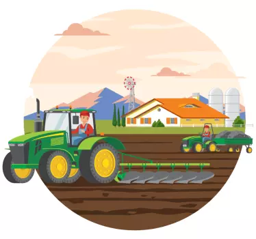 Colorful agriculture circle toy decal - TenStickers