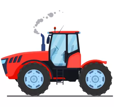 Red new tractor toy decal - TenStickers