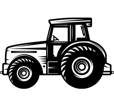 Detailed Farm Tractor industrial sticker - TenStickers