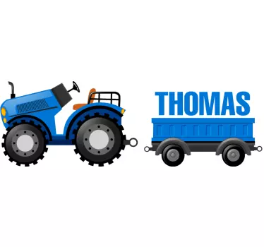 Retro personalised tractor  toy decal - TenStickers