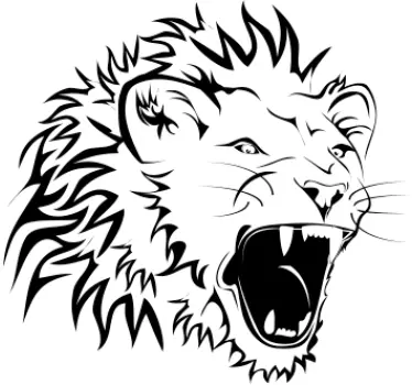 Roaring Lion Wall Sticker - TenStickers