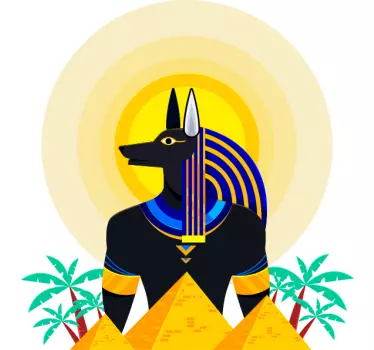 Majestic Egyptian Anubis Religion Stickers - TenStickers