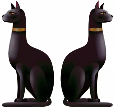 Egyptian cats religion stickers - TenStickers