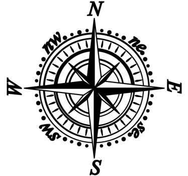 Classical compass Car Decal - TenStickers
