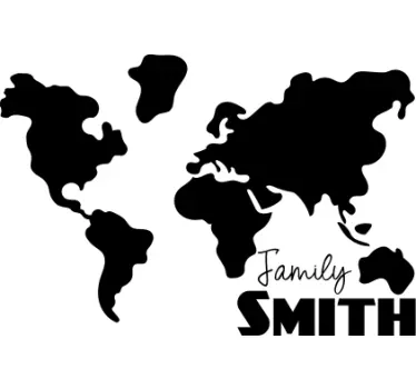 Personalised World Map Motorhome decal - TenStickers