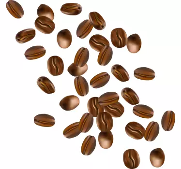 Cuisine wall sticker coffee bean scatter - TenStickers
