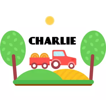 Wall stickers for kid custom truck scene - TenStickers