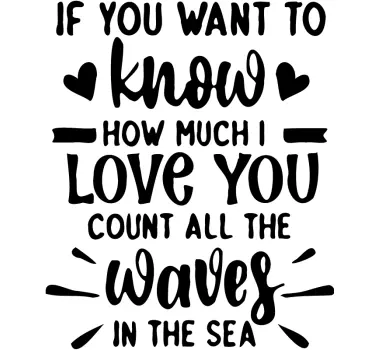 Waves love bridal decal - TenStickers
