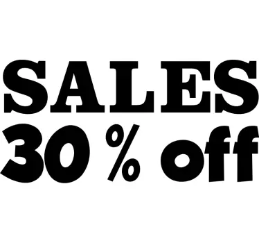 Sales sticker 30% discount - TenStickers