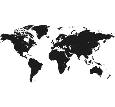 World map wall sticker - TenStickers