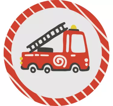 Fire Truck Illustration wall stickers for kid - TenStickers