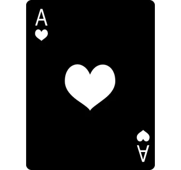 Ace Hearts Card Chalkboard Sticker - TenStickers