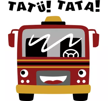 Wall stickers for kid playful fire truck - TenStickers